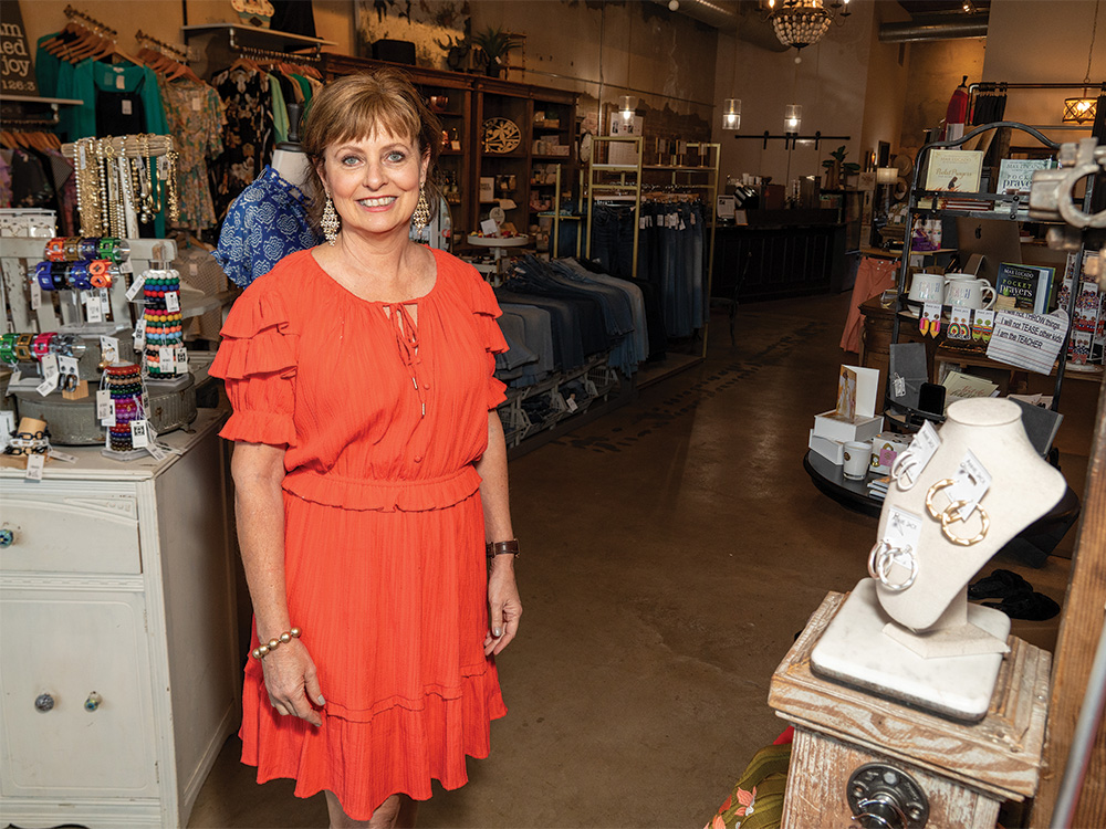Rachel Bay owns the Annie Jack Boutique, which has fashionable clothes, local made products from olive oil to honey, and an espresso bar serving scones, coffee and teas. 