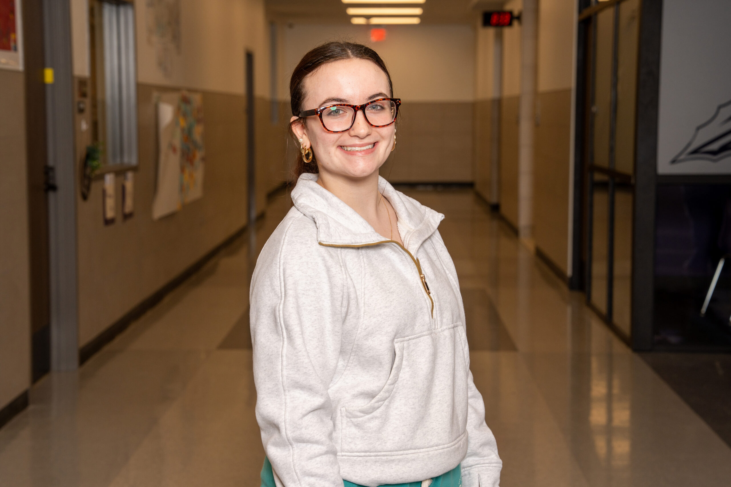 CoServ awards Sanger High School Senior Abigail Wilson with a ,000 scholarship.