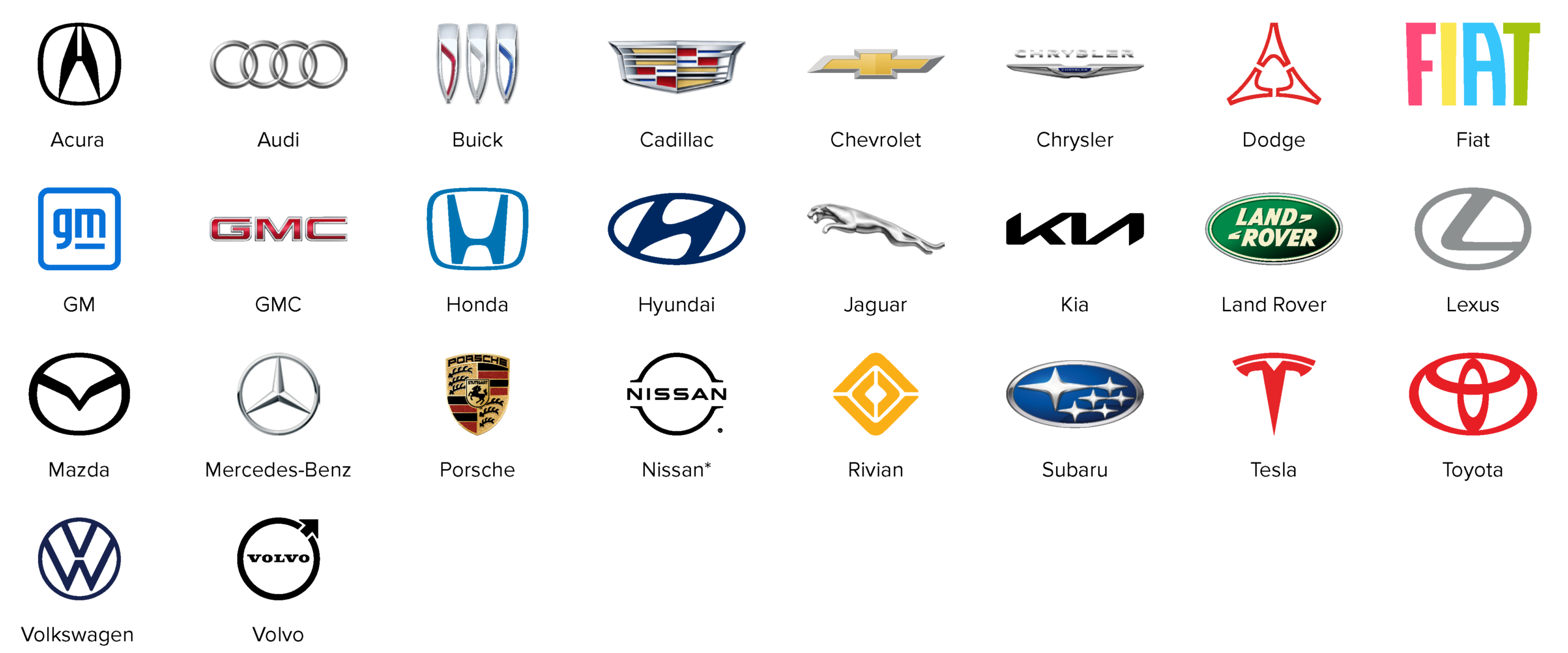 Supported EV Makes for ChargeSmart Program